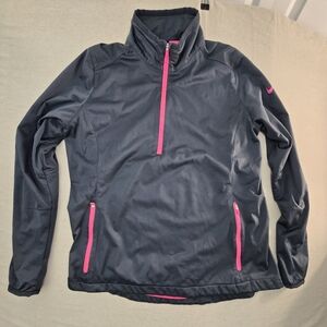 Nike Women's Charcoal and Pink Ski Jacket
